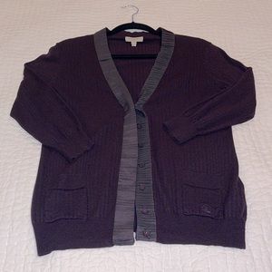 Vintage purple Burberry purple sweater size US large. Wool silk and cashmere